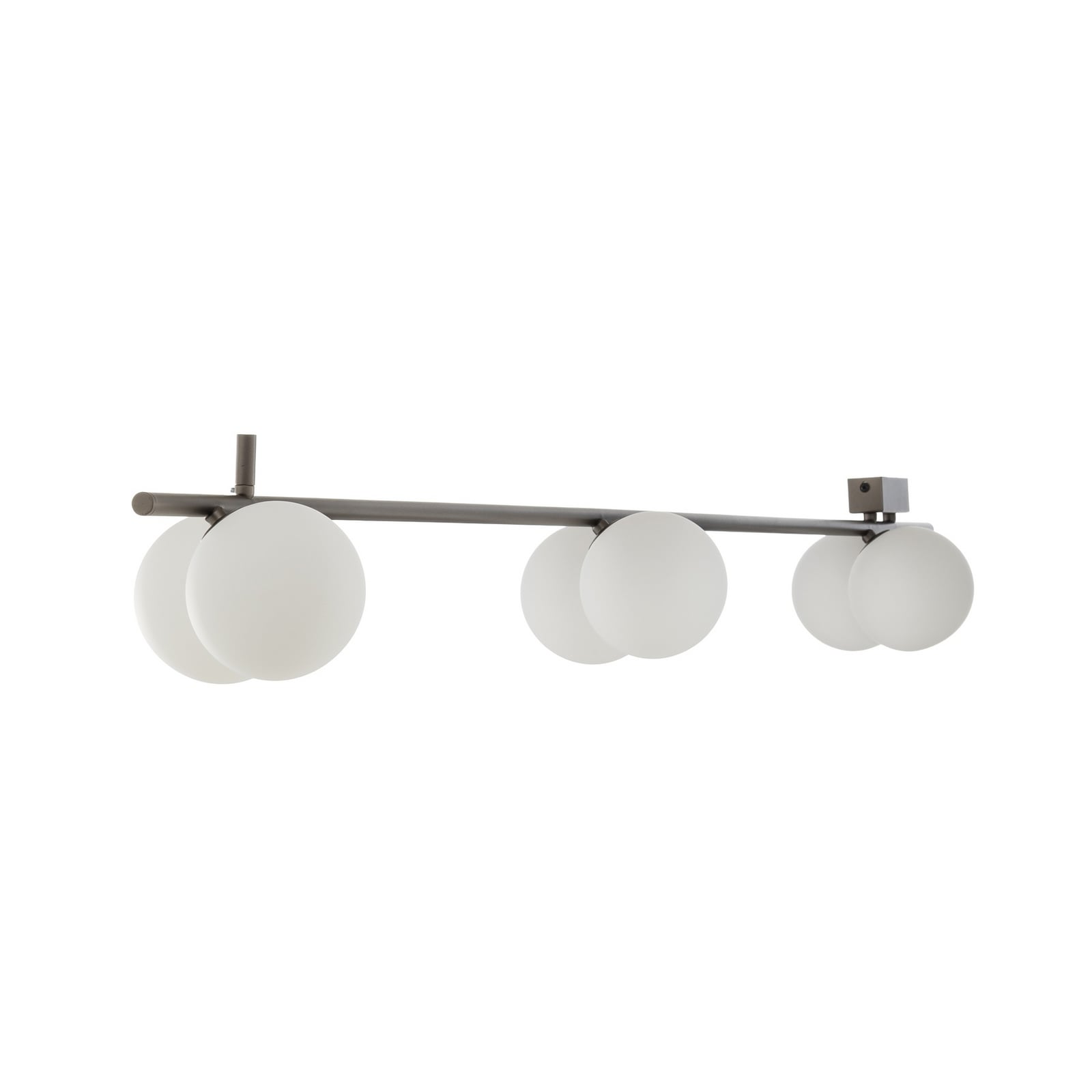 Plafondlamp Imelo, bruin, 6-lamps, glas, lengte 200 cm Plafondlamp Imelo, bruin, 6-lamps, glas, lengte 200 cm