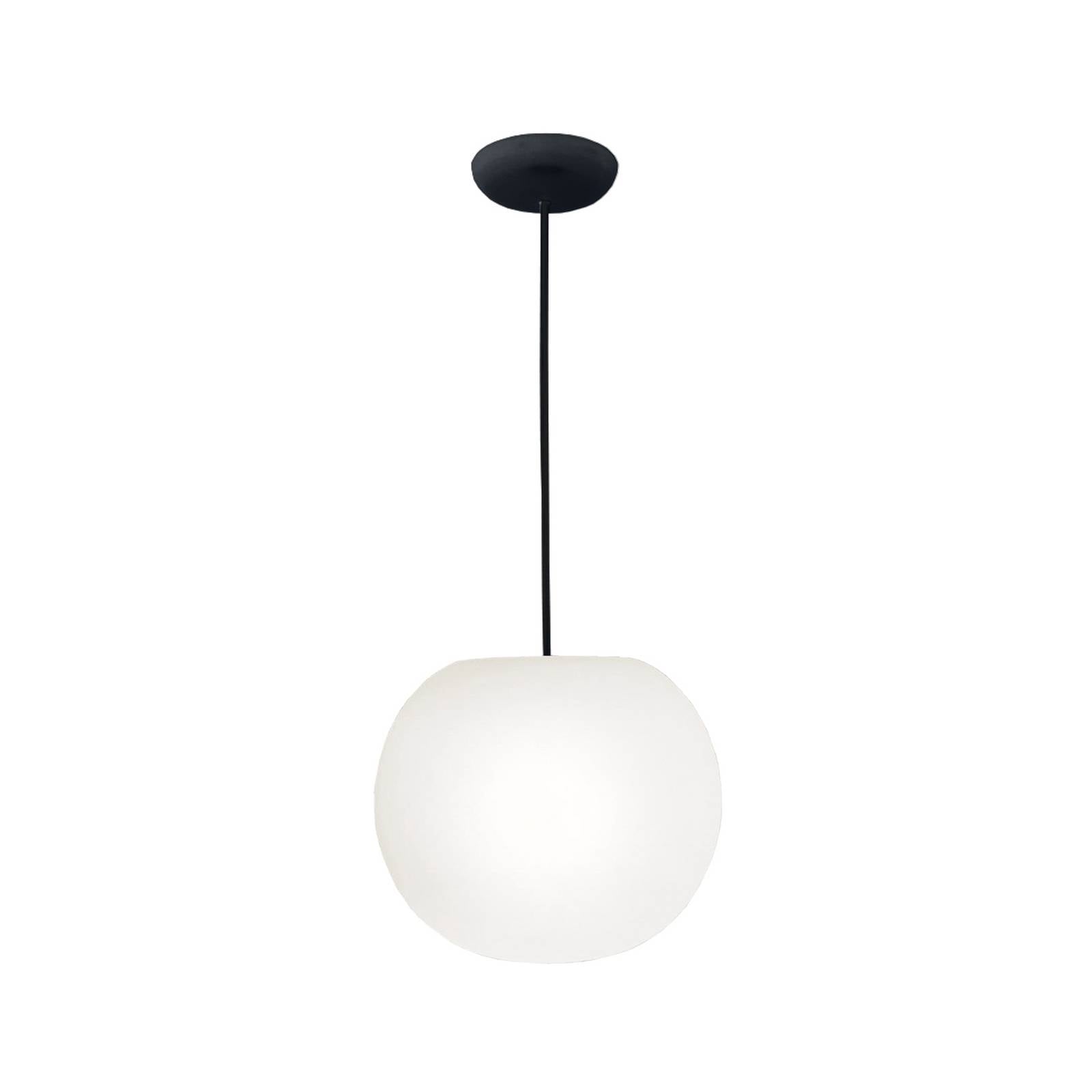 Casablanca Hängelampe Acai, weiß/schwarz, Glas, Ø 26 cm, E27