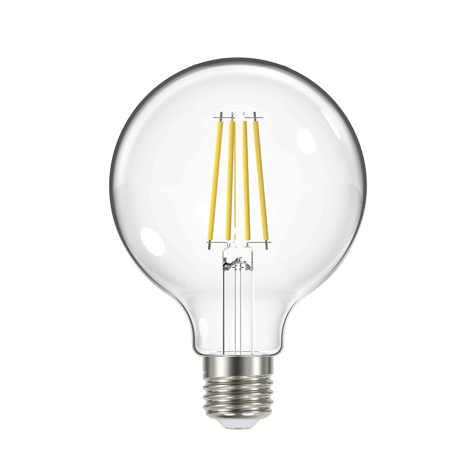 LED-hehkulamppu, kirkas, E27, G95, 3.8W, 3000K, 806lm, 3 kpl:n setti