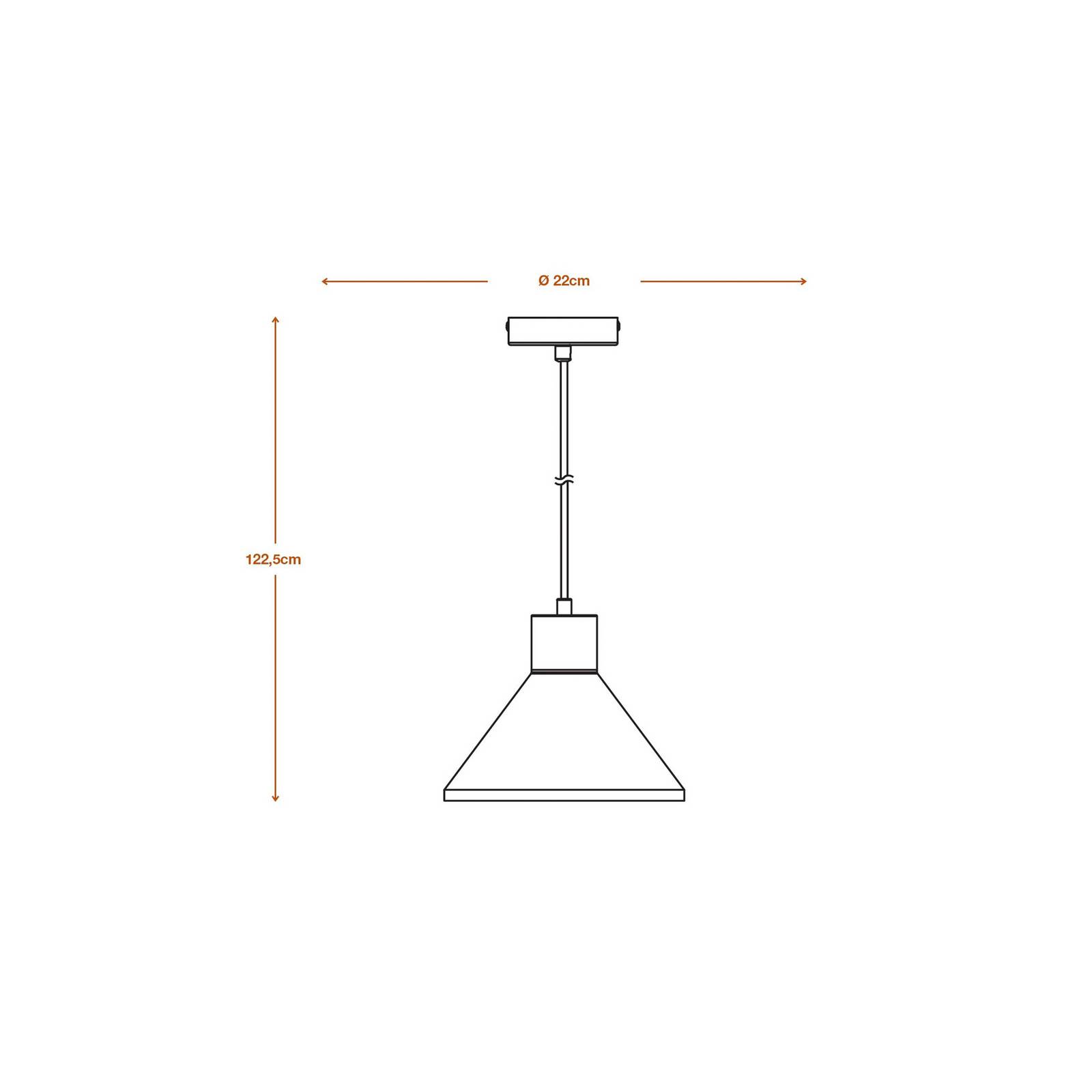 Żyrandol OSRAM CONCRETE WOOD, szara, Ø 22 cm, beton, E27
