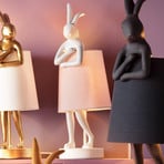 KARE Animal Rabbit table lamp, white/pink, height 50 cm