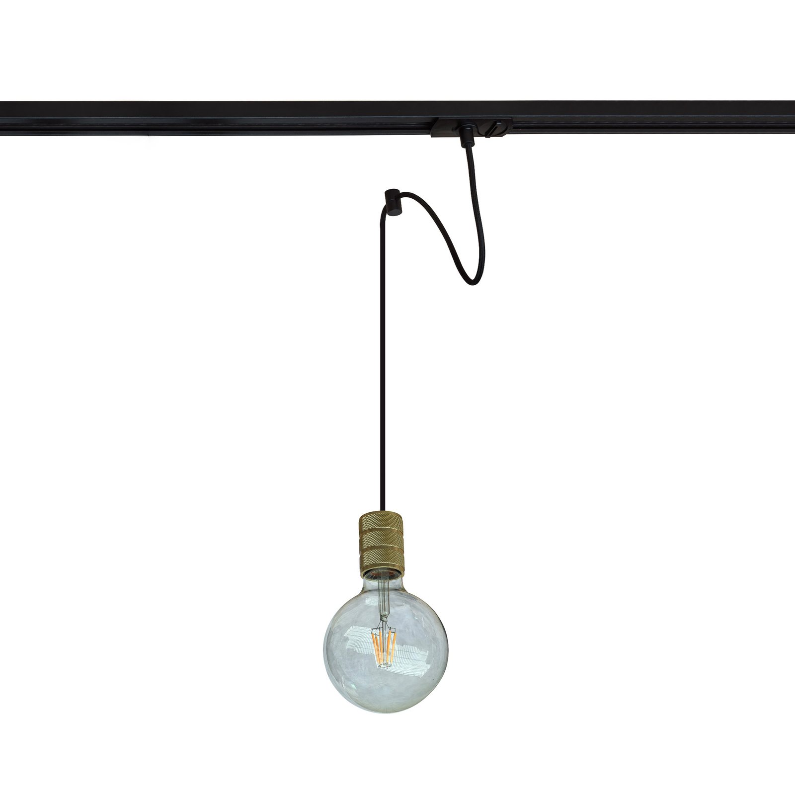 Závesná lampa Lindby Linaro, 6,3 cm, zlatá, 1-fázová, Ø 4,6 cm