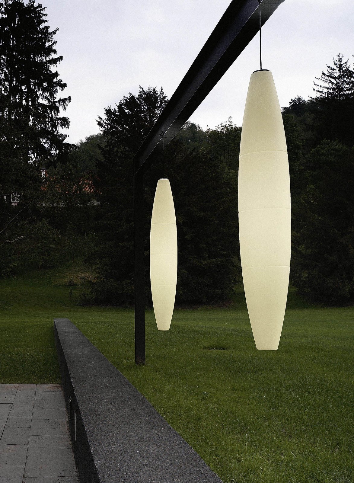 Havana Lustră Pendul de Exterior White 2m - Foscarini