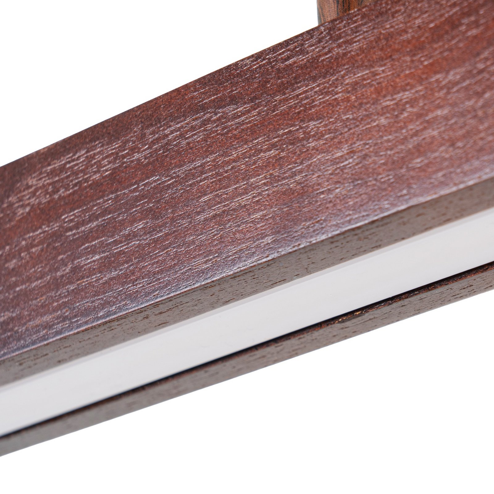 Lucande LED-riippvalgustid Nihalo, pähkel, 122 cm, dimmeriga, CCT