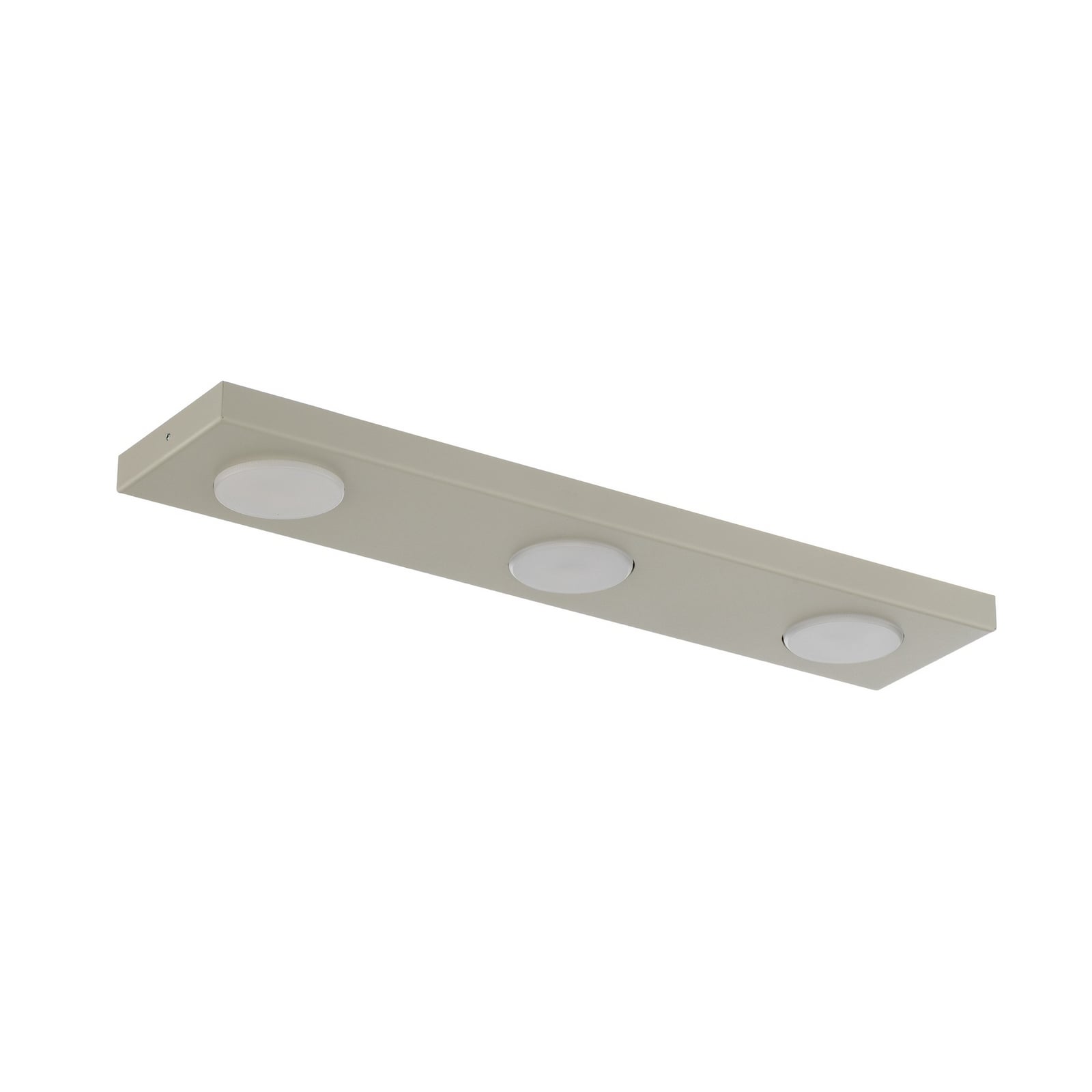 Deckenlampe Hero grau-beige, 55 x 12 cm, 3-fl., Metall GX53