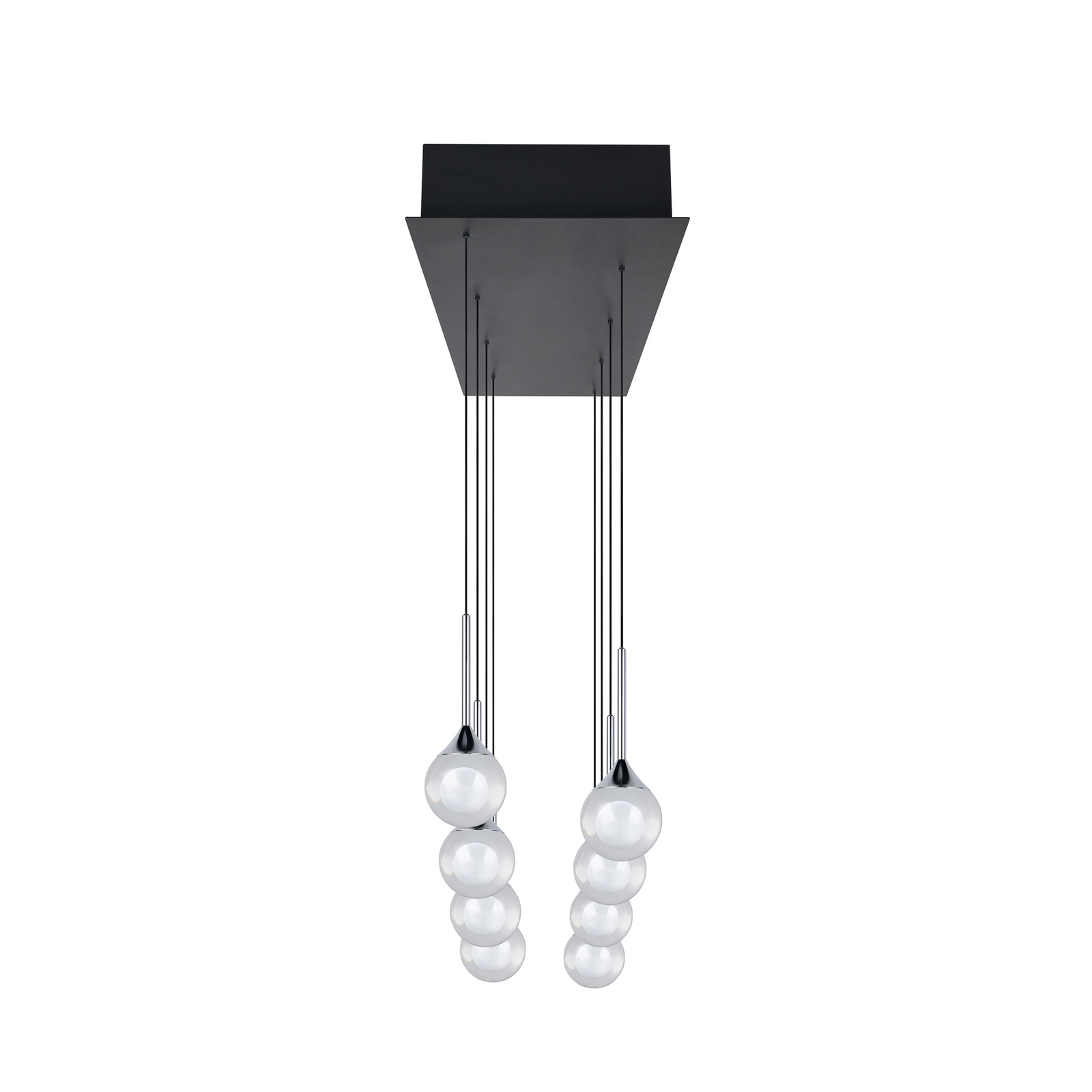 LED piekaramā lampa „Calista“, hromēta, garums 90 cm, metāls/stikls, 8 spuldzes LED piekaramā lampa „Calista“, hromēta, garums 90 cm, metāls/stikls, 8 spuldzes