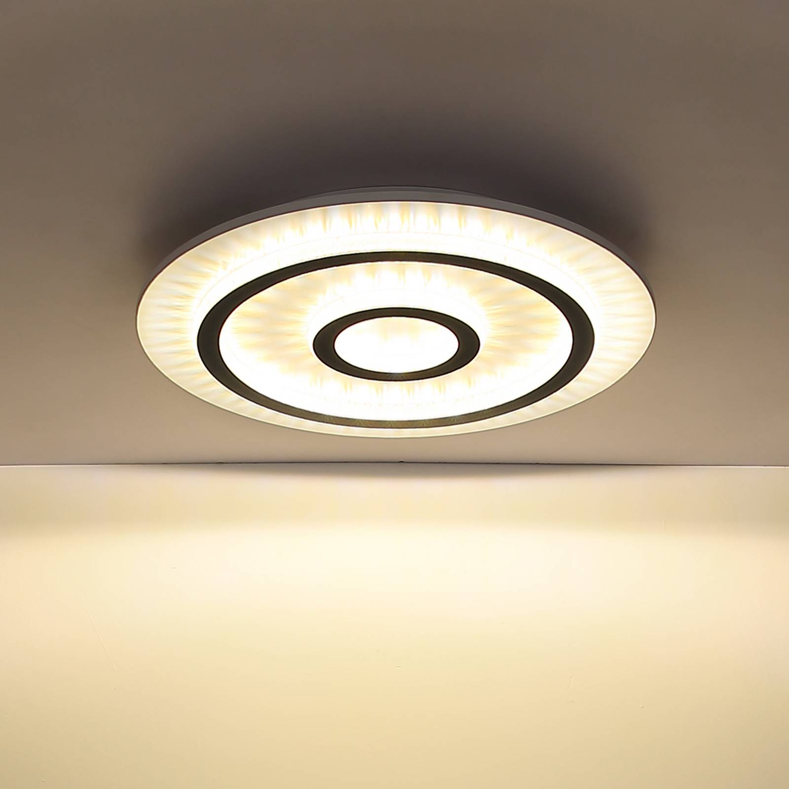 Lampa sufitowa LED Jayden, biała/antracytowa, CCT, ściemniana
