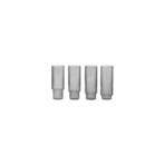 Ripple Long Drink Glasses Set of 4 Smoked Grey - ferm LIVING