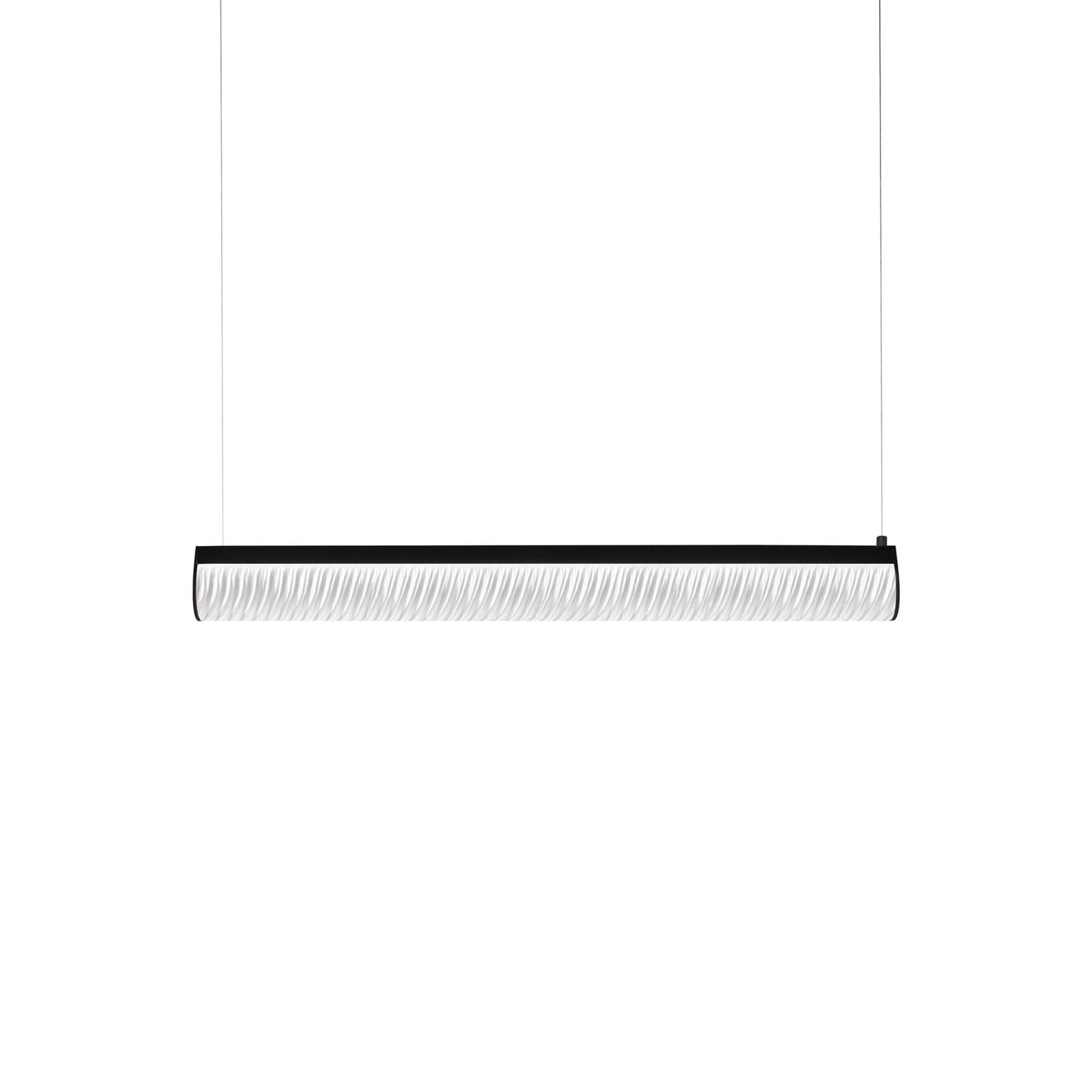 Slamp LED-Hängelampe Modula, plissé, schwarz