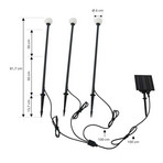 Freydis Solar Cell Lamp w/Ground spike 3 pcs. Black - Lindby
