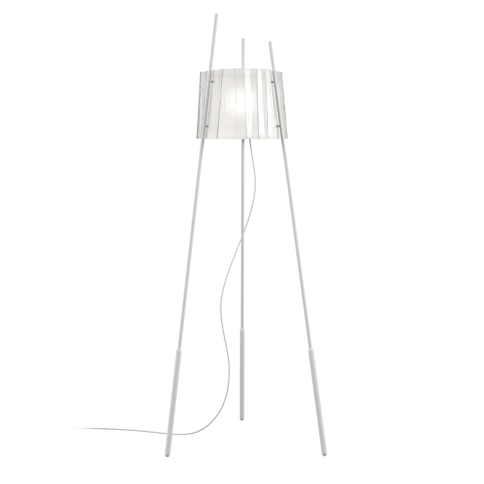 kdln Grīdas lampa Tyla, balta, augstums 165 cm, dimmeris