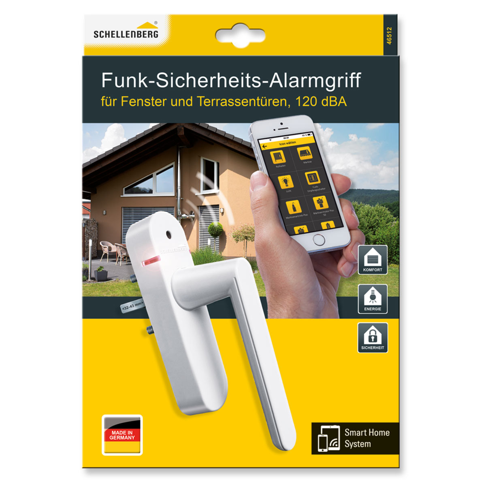 Schellenberg 46512 / 46513 Alarm-Fenstergriff