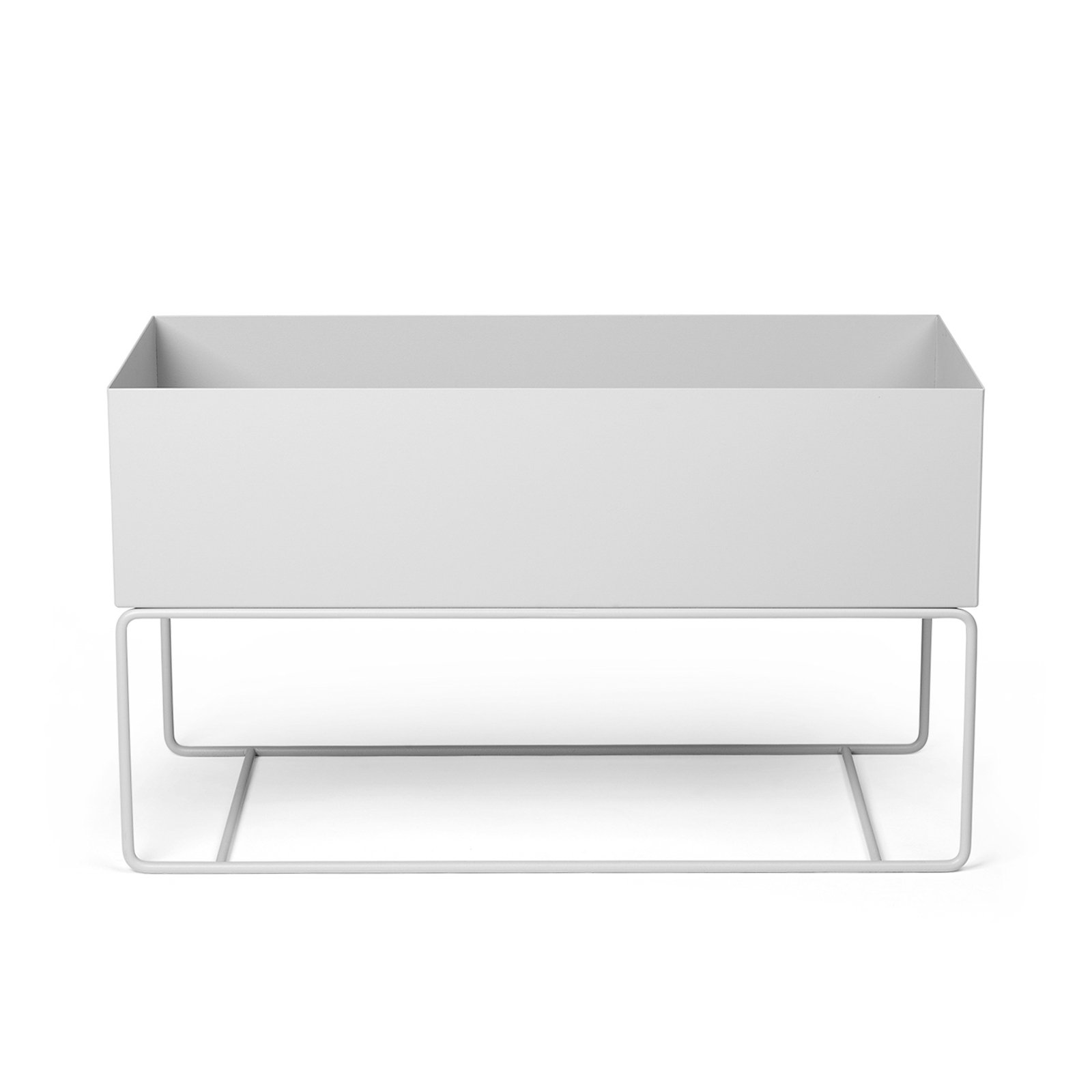 ferm LIVING Plant Box Large, grey, 77 x 34 x 45 cm, steel