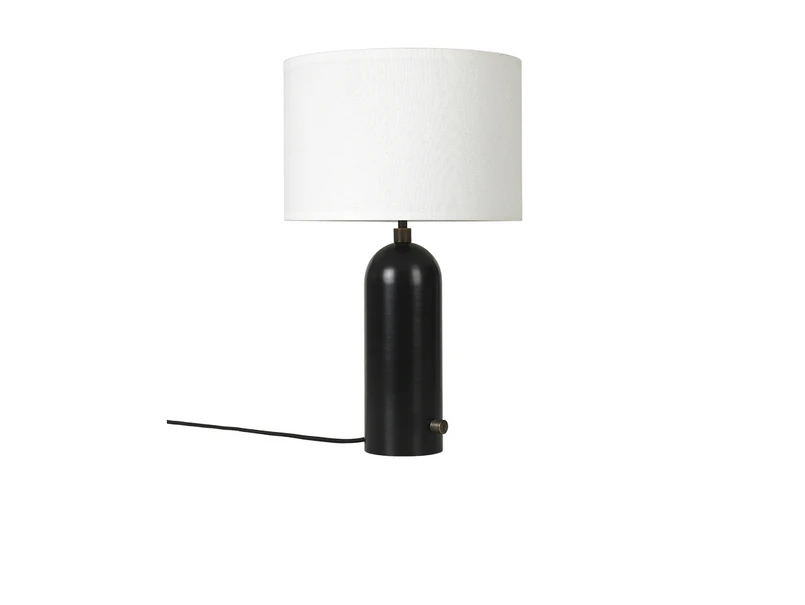 GUBI - Gravity Lampe de Table Small Acier Noir/Blanc