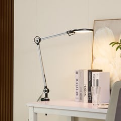 Lindby LED klambervalgusti Nyxaris, hall, metall, CCT, 52 cm