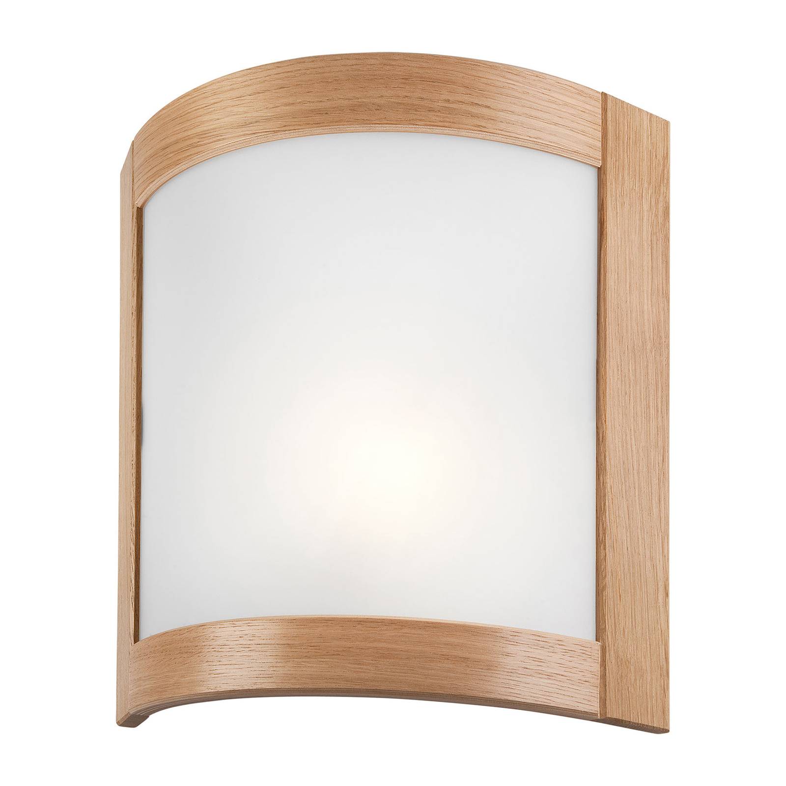 Zanna wall light, wood, 34 cm high, light oak