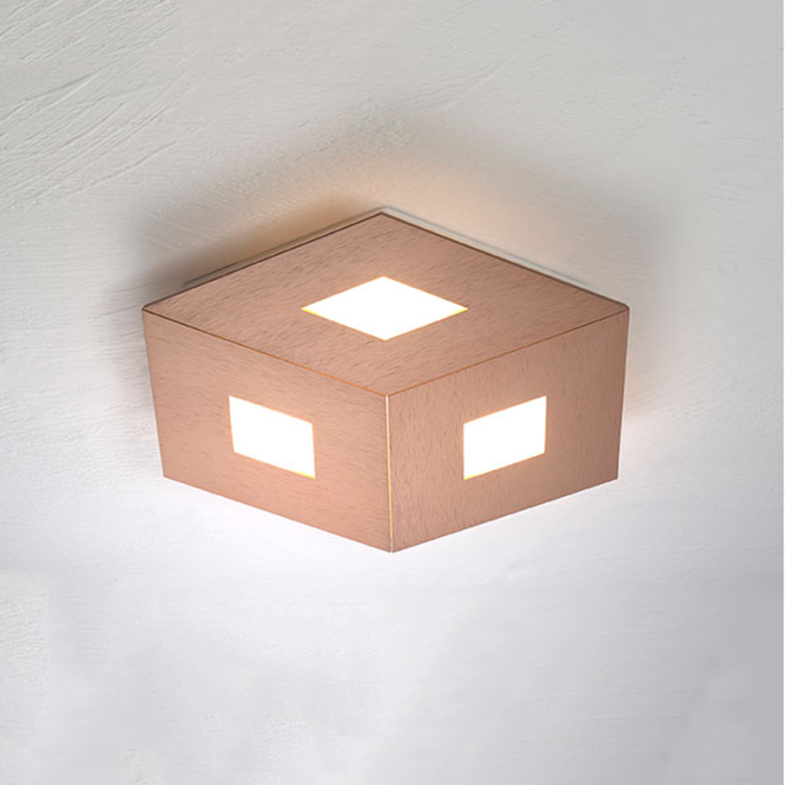 Bopp Box Comfort LED-taklampa roséguld 35 cm