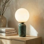 Lampe de table Lindby Lennes x Eva Söllner, verte, marbre, Ø 20 cm