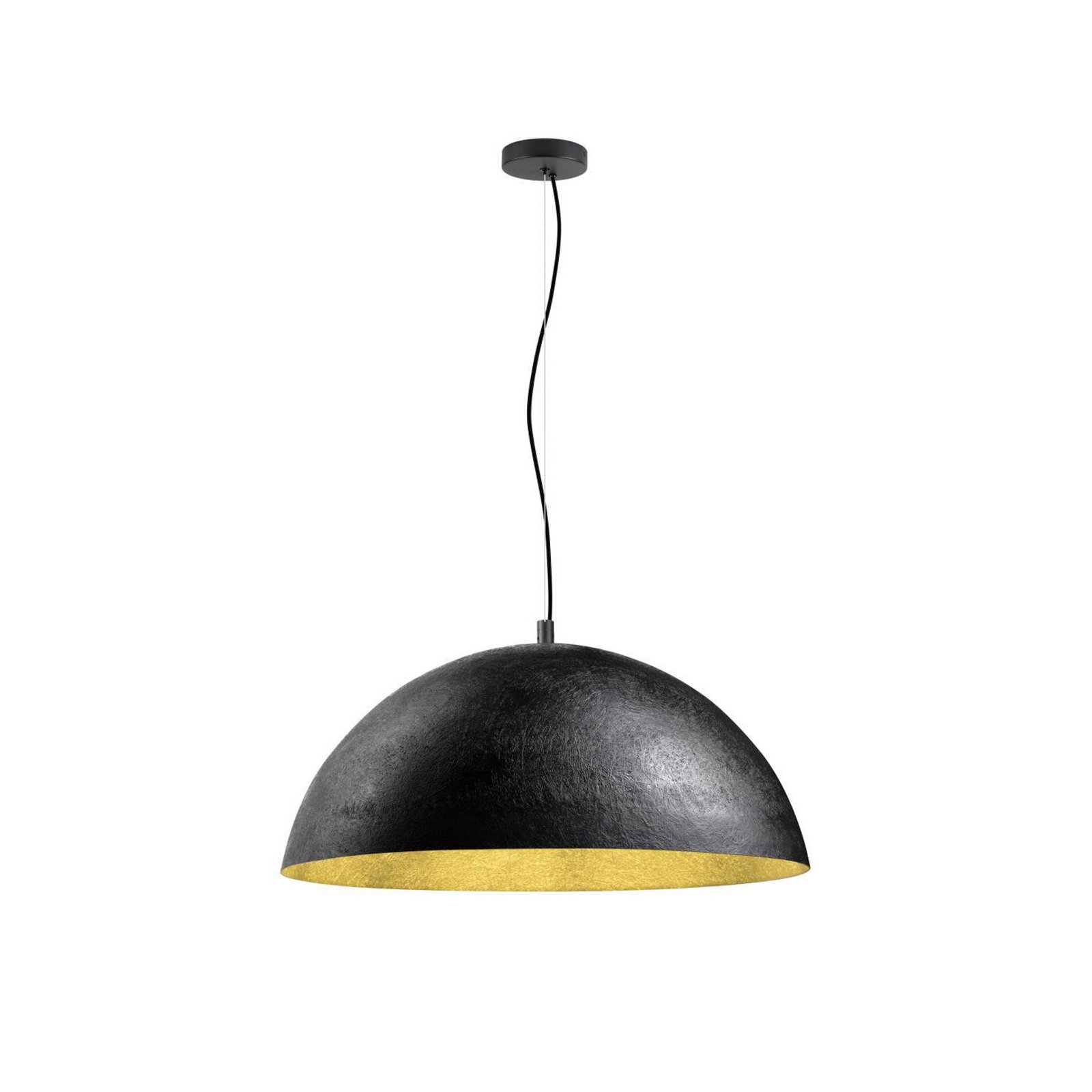 SLV Żyrandol Forchini, 70 cm, czarny/złoty, tworzywo sztuczne
