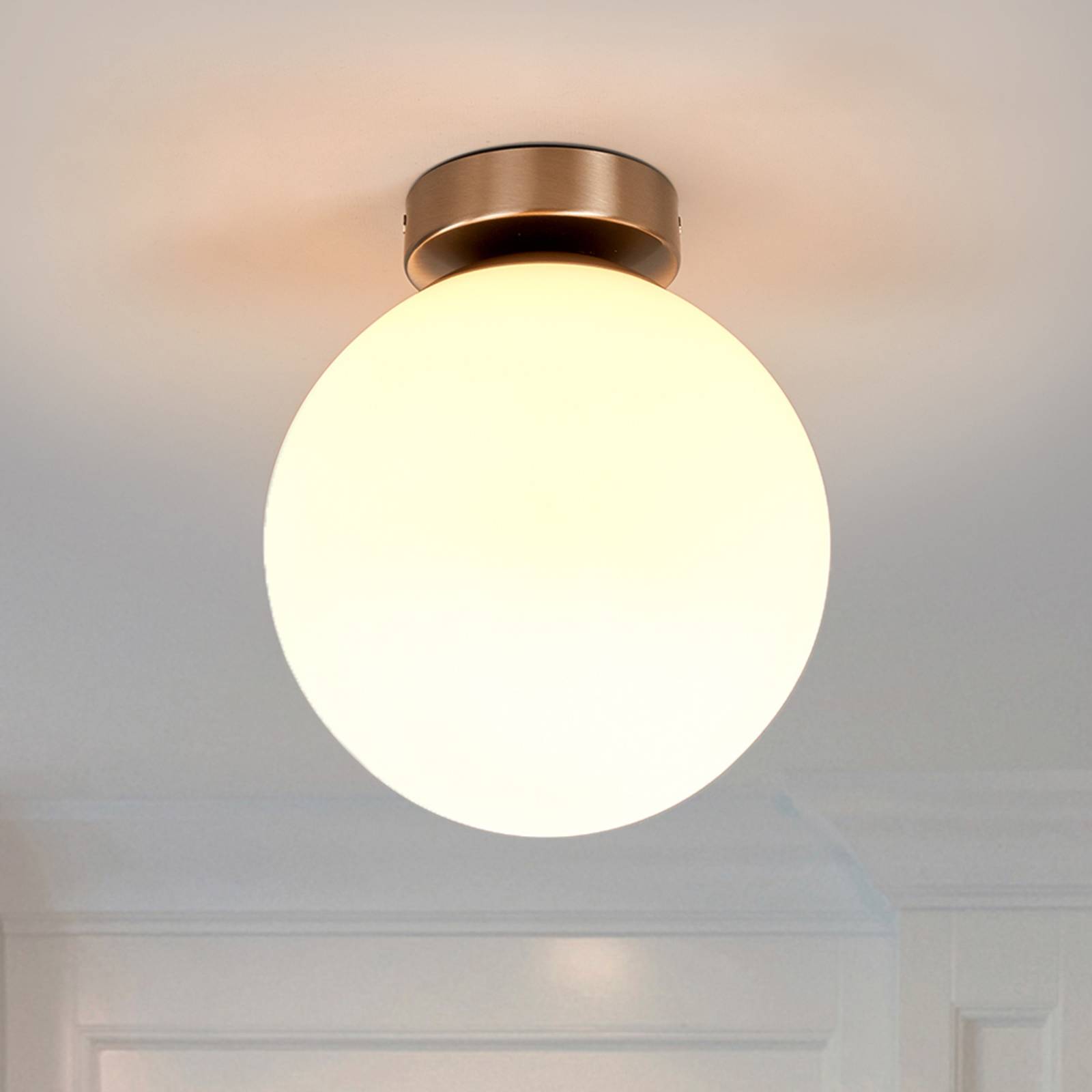Okrągła, łazienkowa lampa sufitowa Lennie