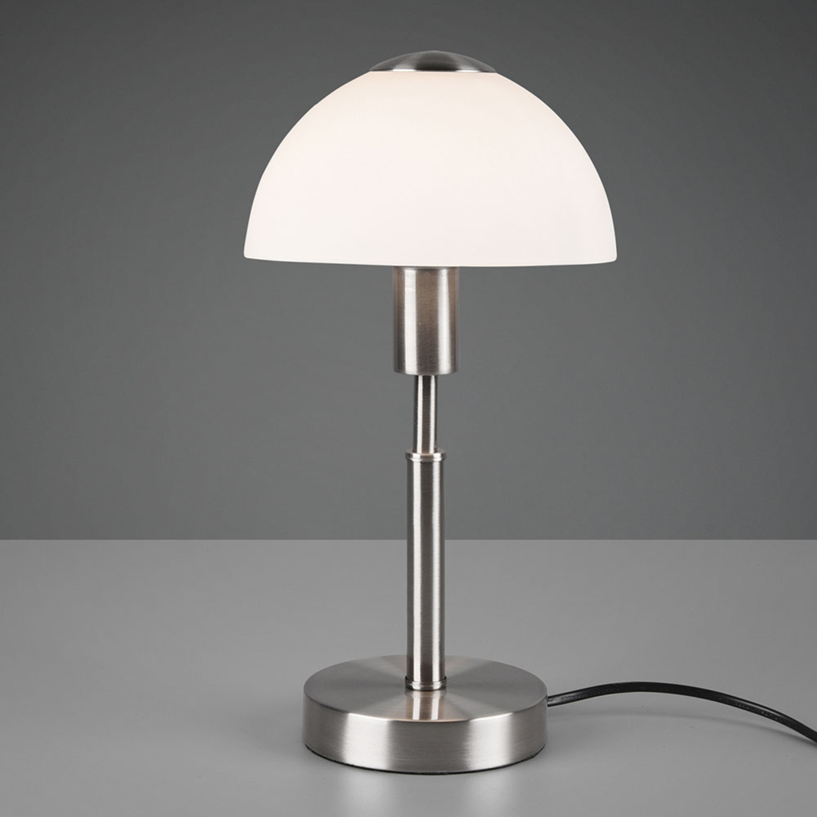Don table lamp with glass shade, dimmable
