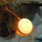 LED buitenlamp Bring to go Ø 12 cm wit/geel