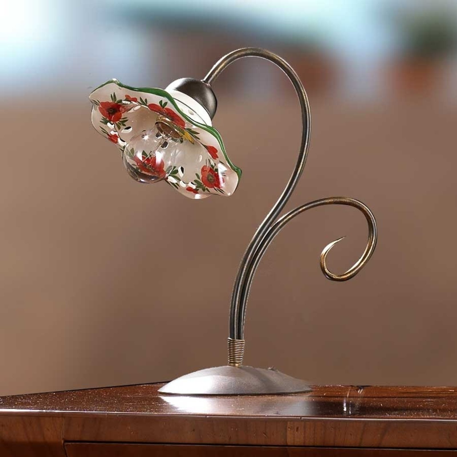 ROSOLACCI table lamp with a ceramic lampshade