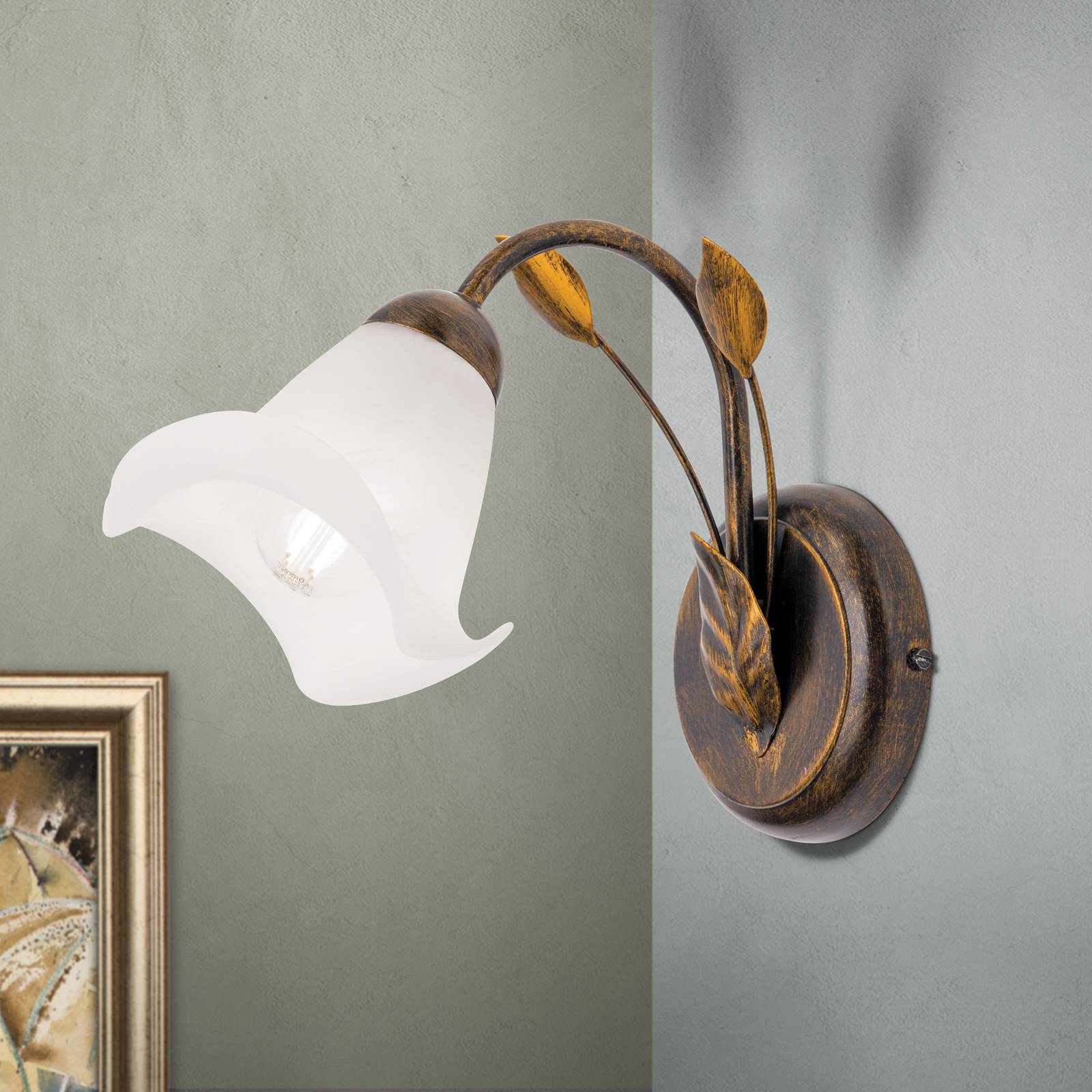 Vegglampe Sisi florentinsk stil antikk