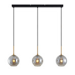 Hiwana 3 Suspension Smoke/Brass - Lindby