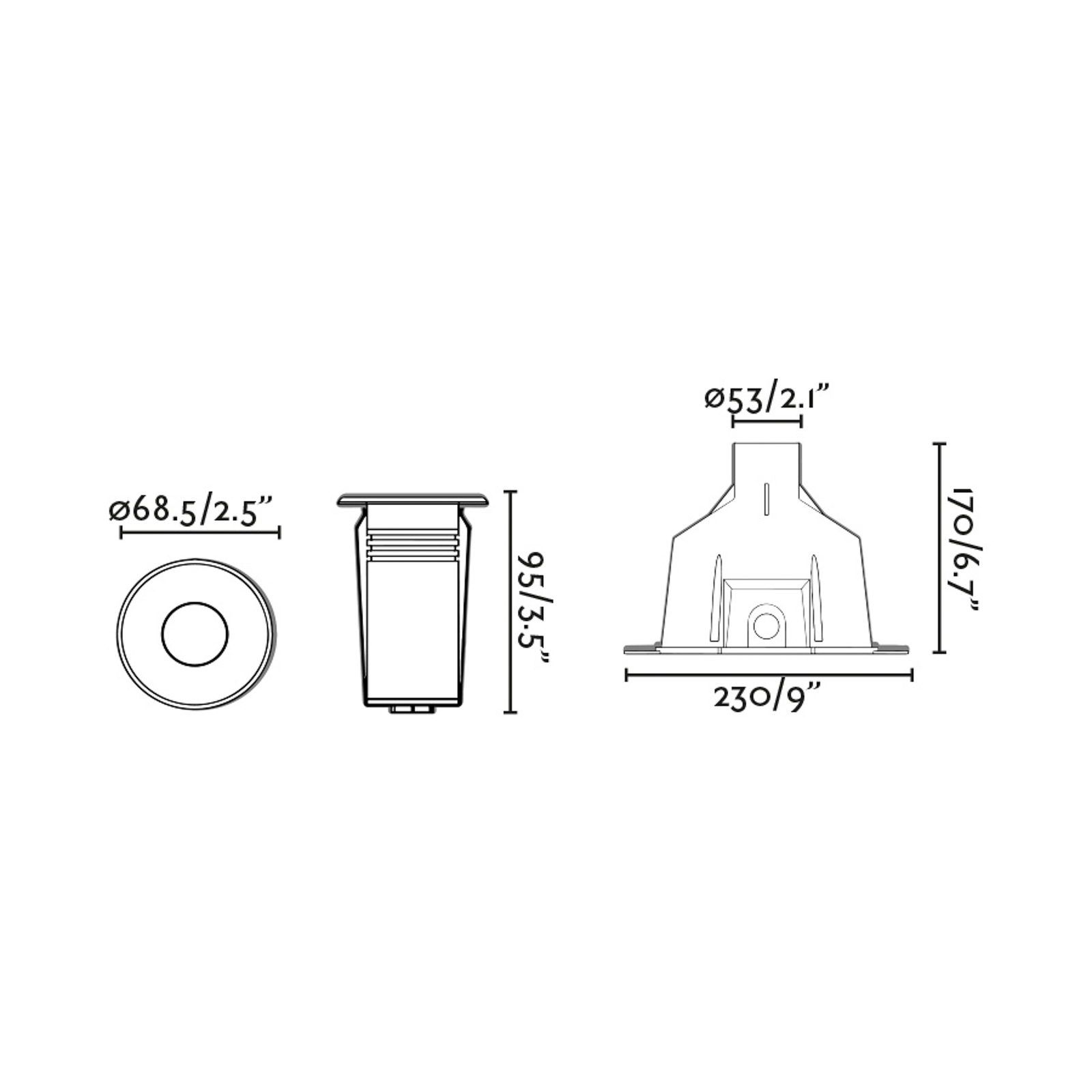 LED pool light Nok, nickel-coloured, stainless steel, Ø 6.8 cm, IP68