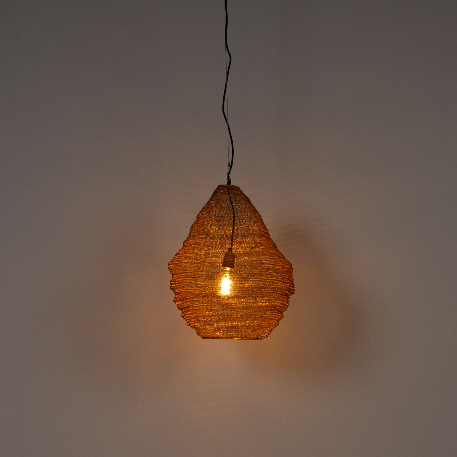 Lindby Kaviya pendant light gold height 60 cm