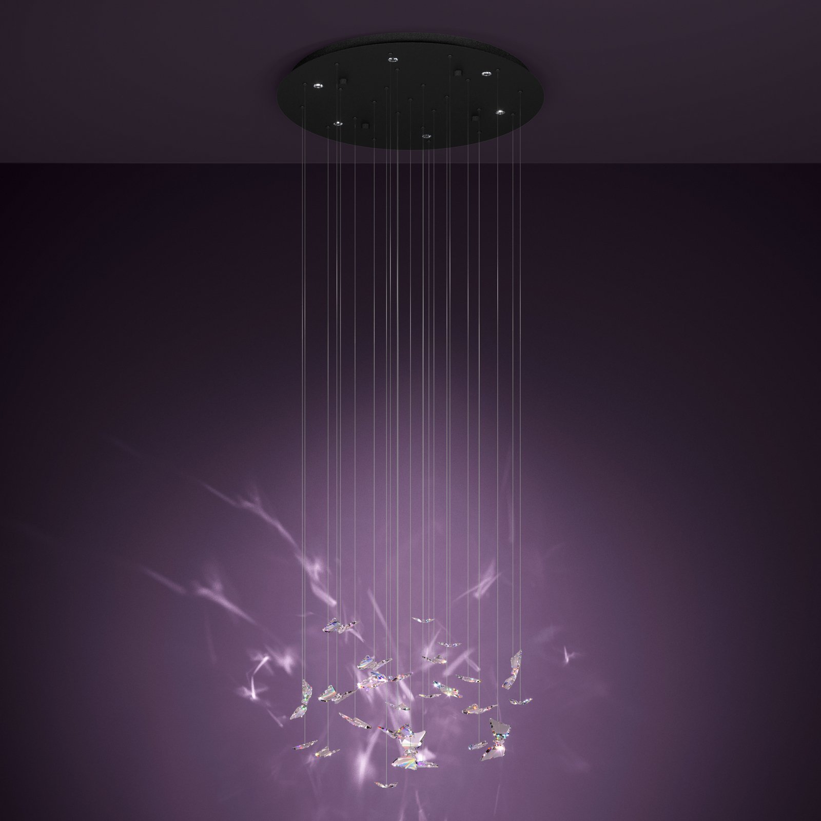 EGLO Stars Of Light LED pendant light Adrados, round, 6-bulb