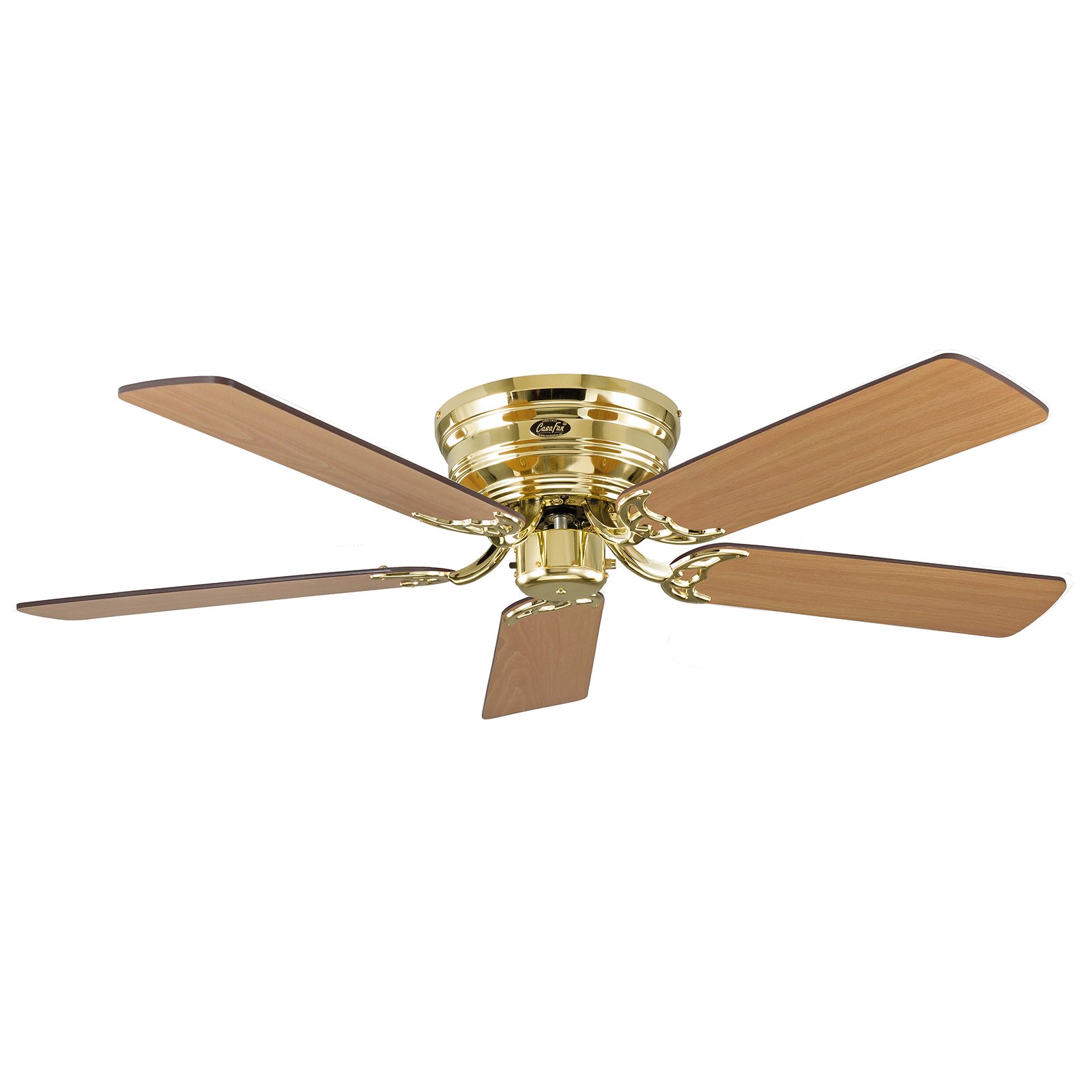 Ventilateur Classic Flat III laiton poli 132 cm