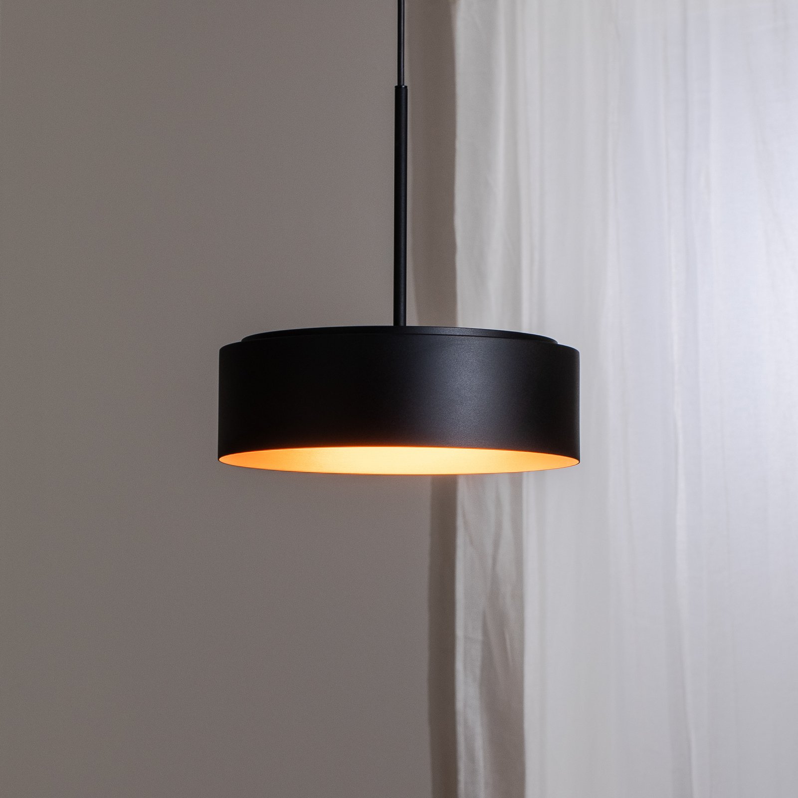 Bega LED hanglamp Studio Line Ø 36 cm zwart-koper DALI