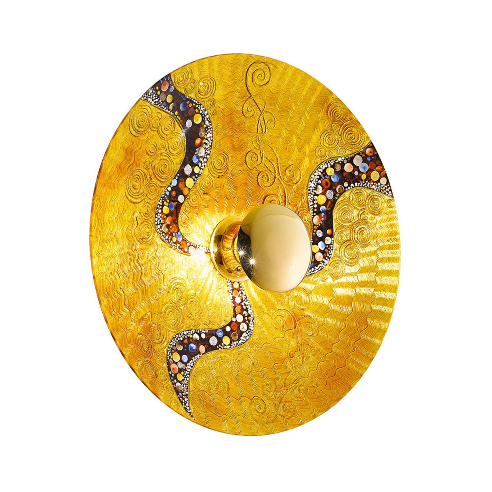 KOLARZ Luna Kiss Gold vegglampe, 24 karat, Ø 62 cm