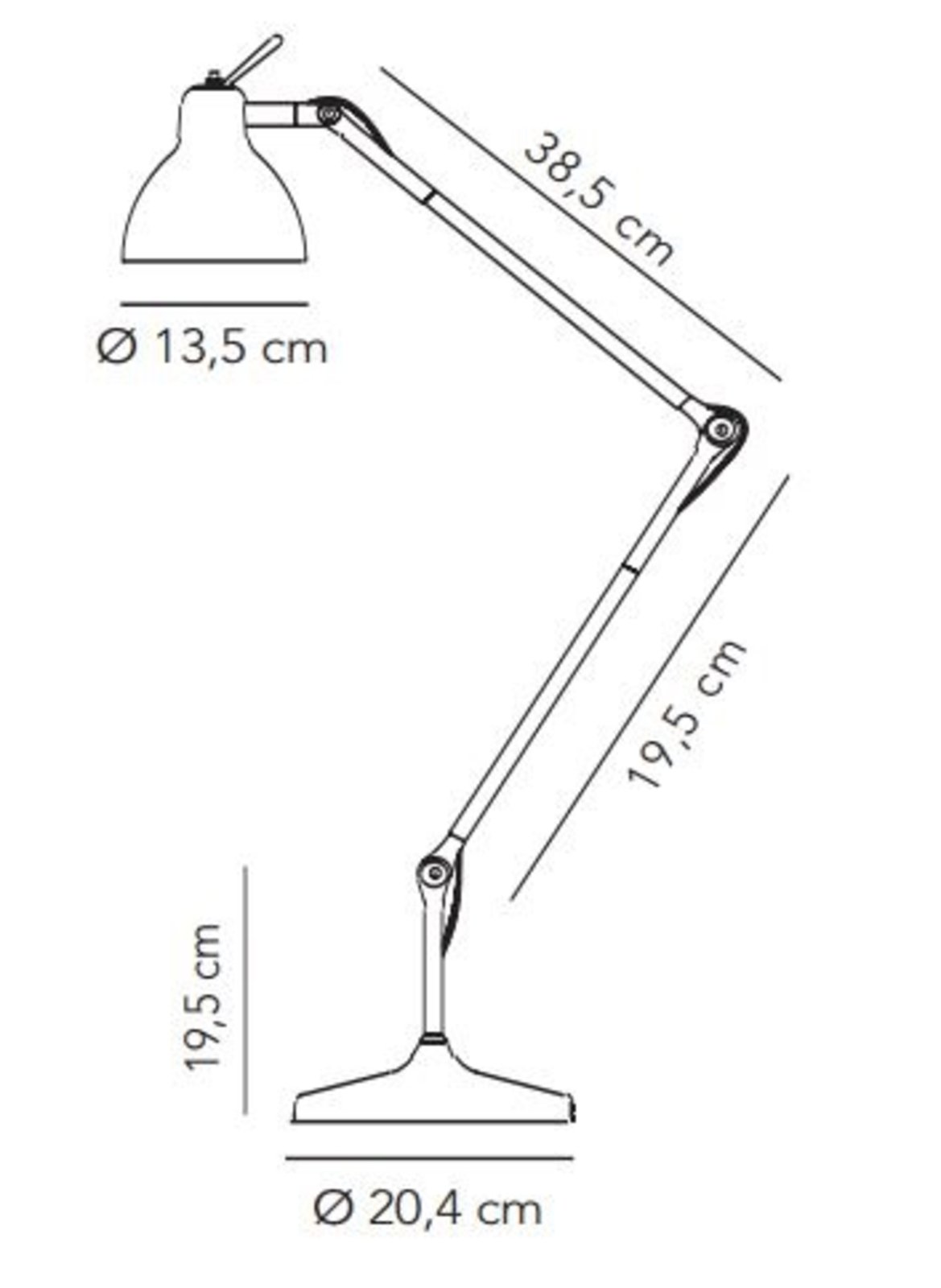 Luxy T2 Lámpara de Sobremesa Negro/Negro - Rotaliana