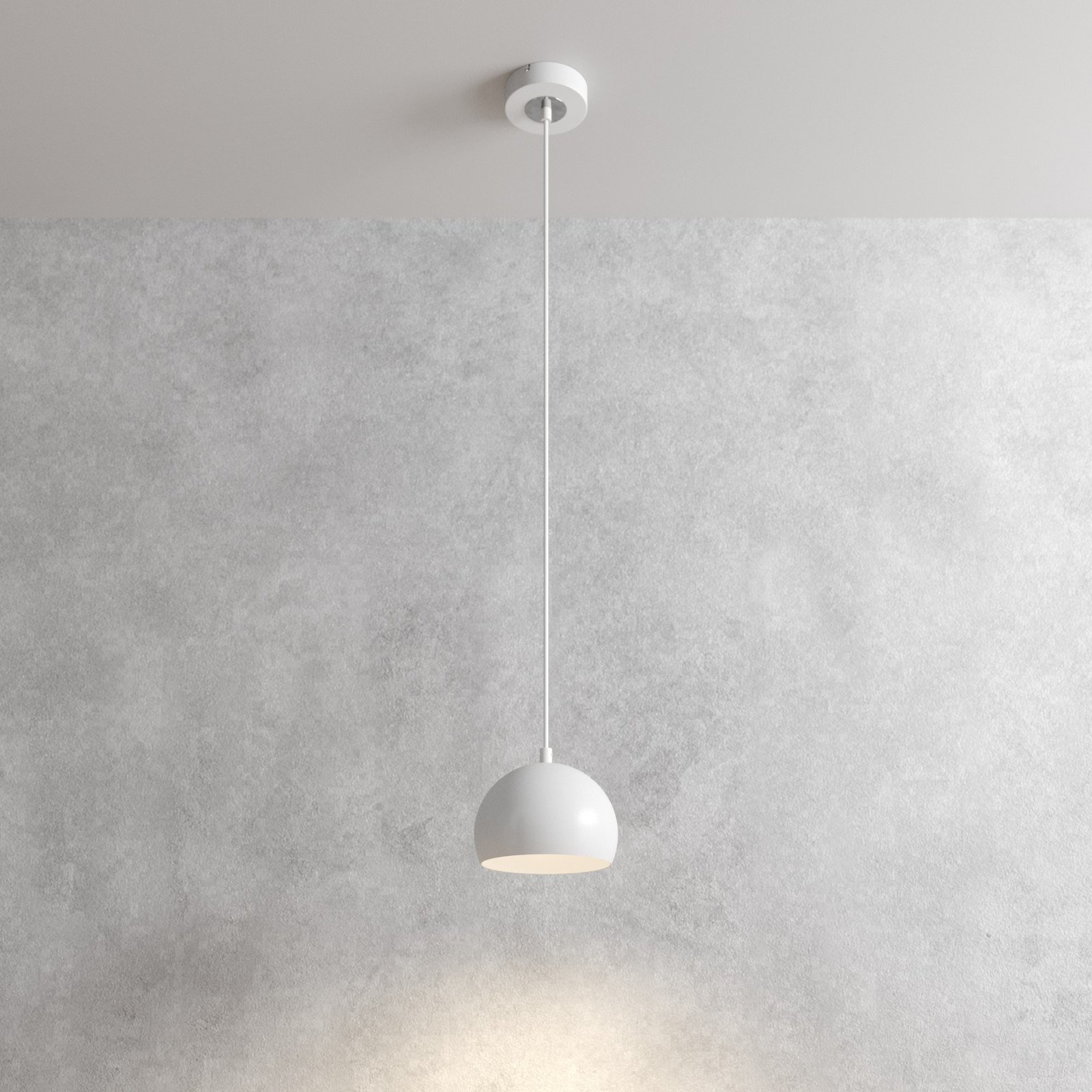 Luminex Lampă suspendată Sool albă Ø 15 cm metal - Camera de zi / sufragerie - Modern