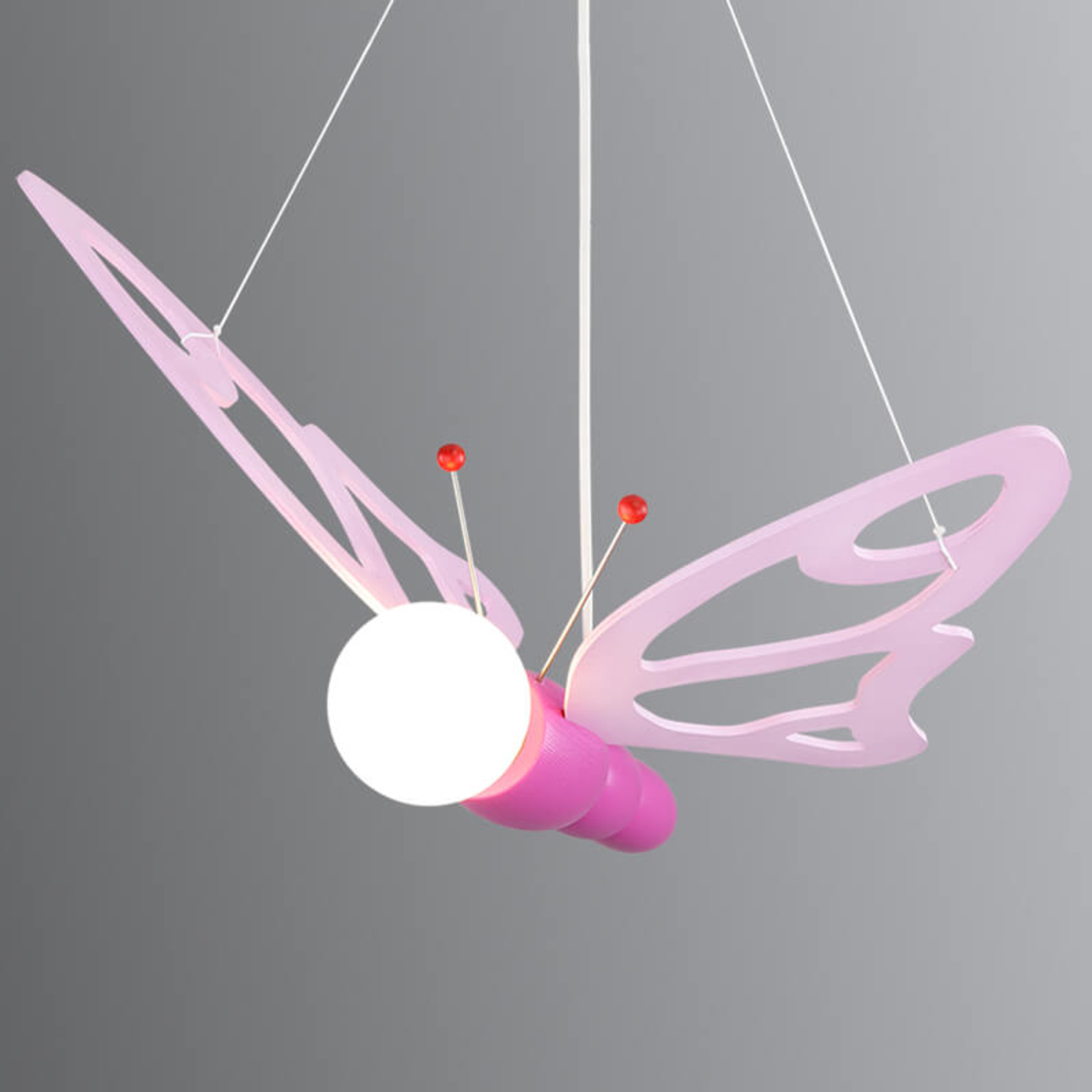 Elobra Butterfly hanging light for a child’s room 1-bulb, for Children's Room, wood, E14, 40 W, energy efficiency: A++, H: 20 cm