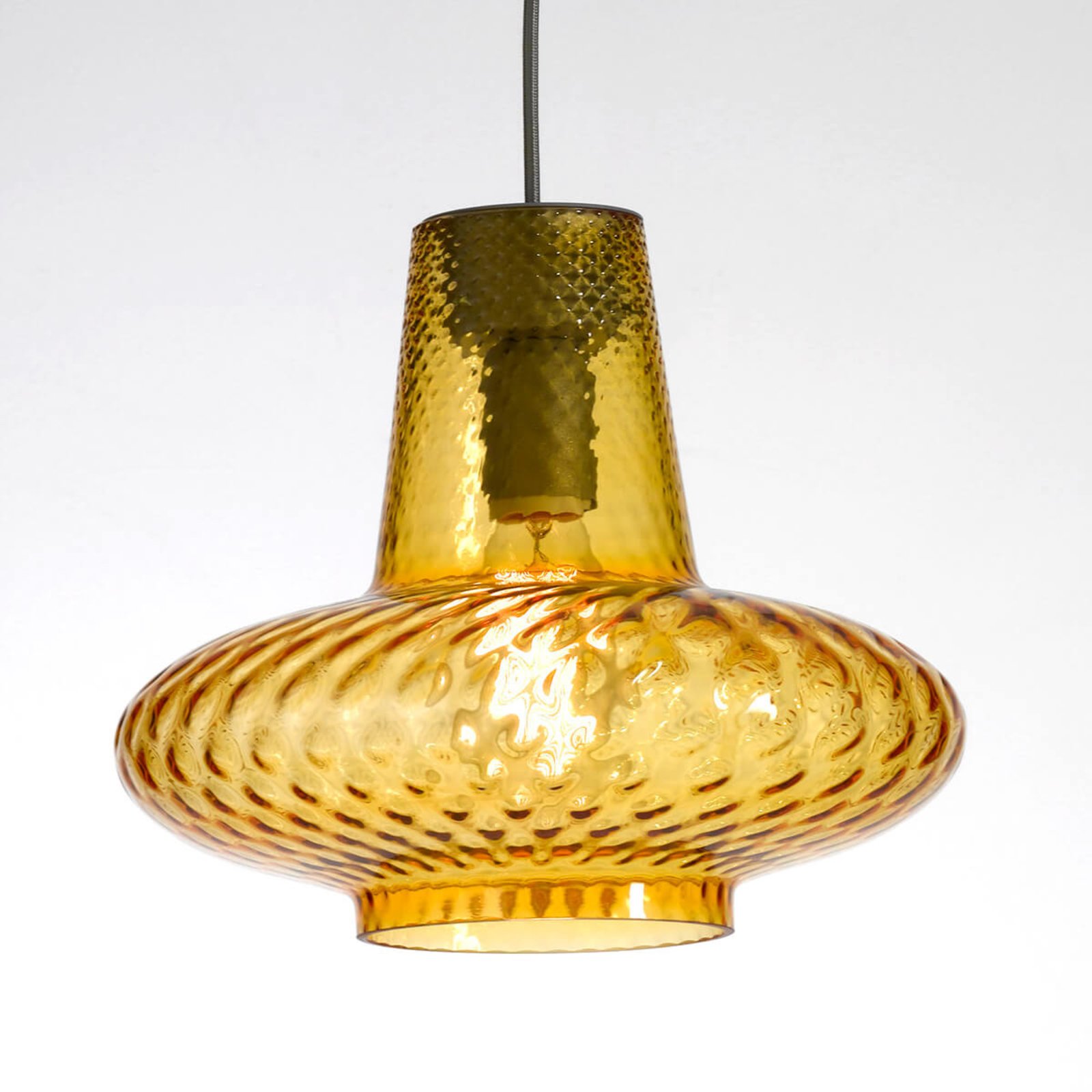 Glas pendant light Giulietta, amber