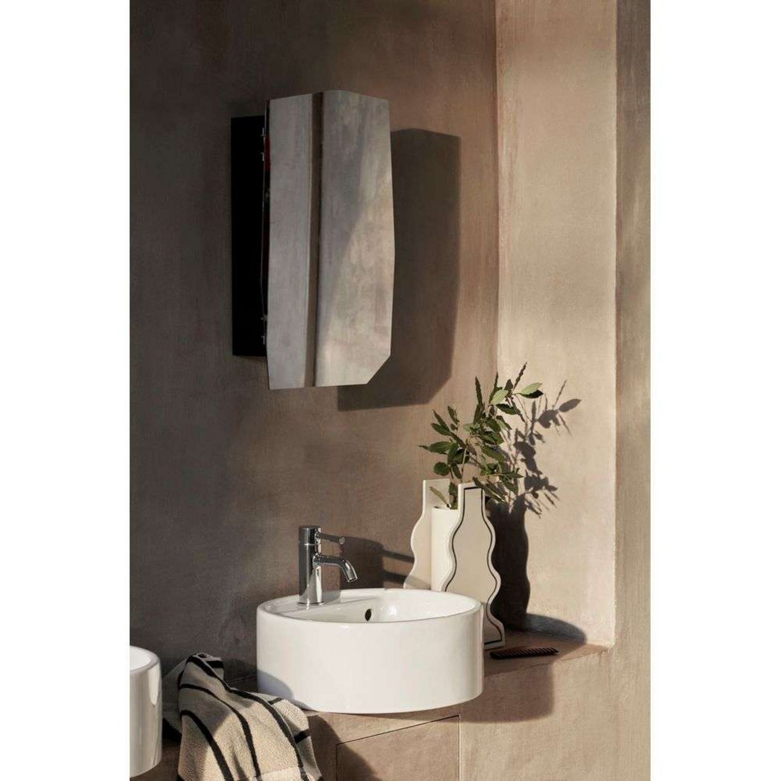 Shard Mirror Cabinet Black - ferm LIVING