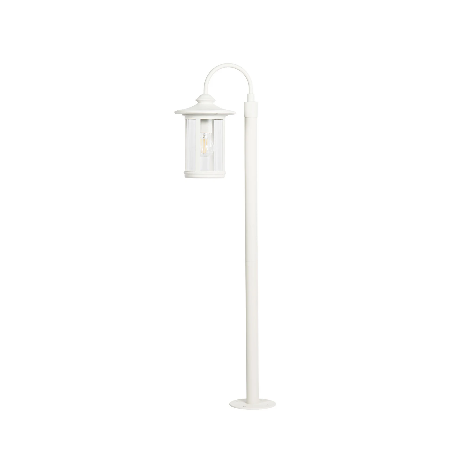 Lindby Φωτιστικό διαδρόμου Zayn, λευκό, γυαλί, ύψος 109 cm, IP65