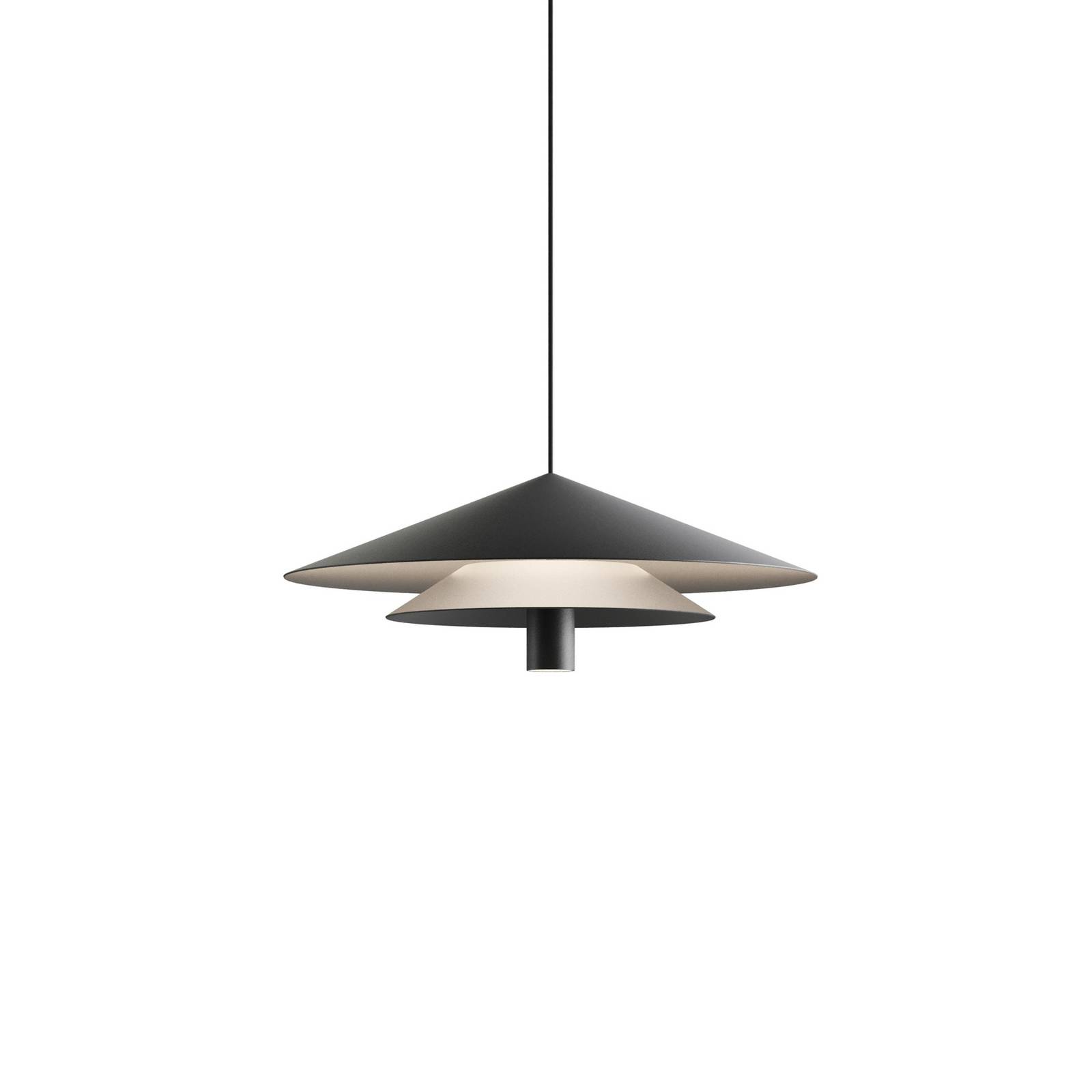 Karman LED-Hängeleuchte ASSO, schwarz, Metall, Ø 42 cm