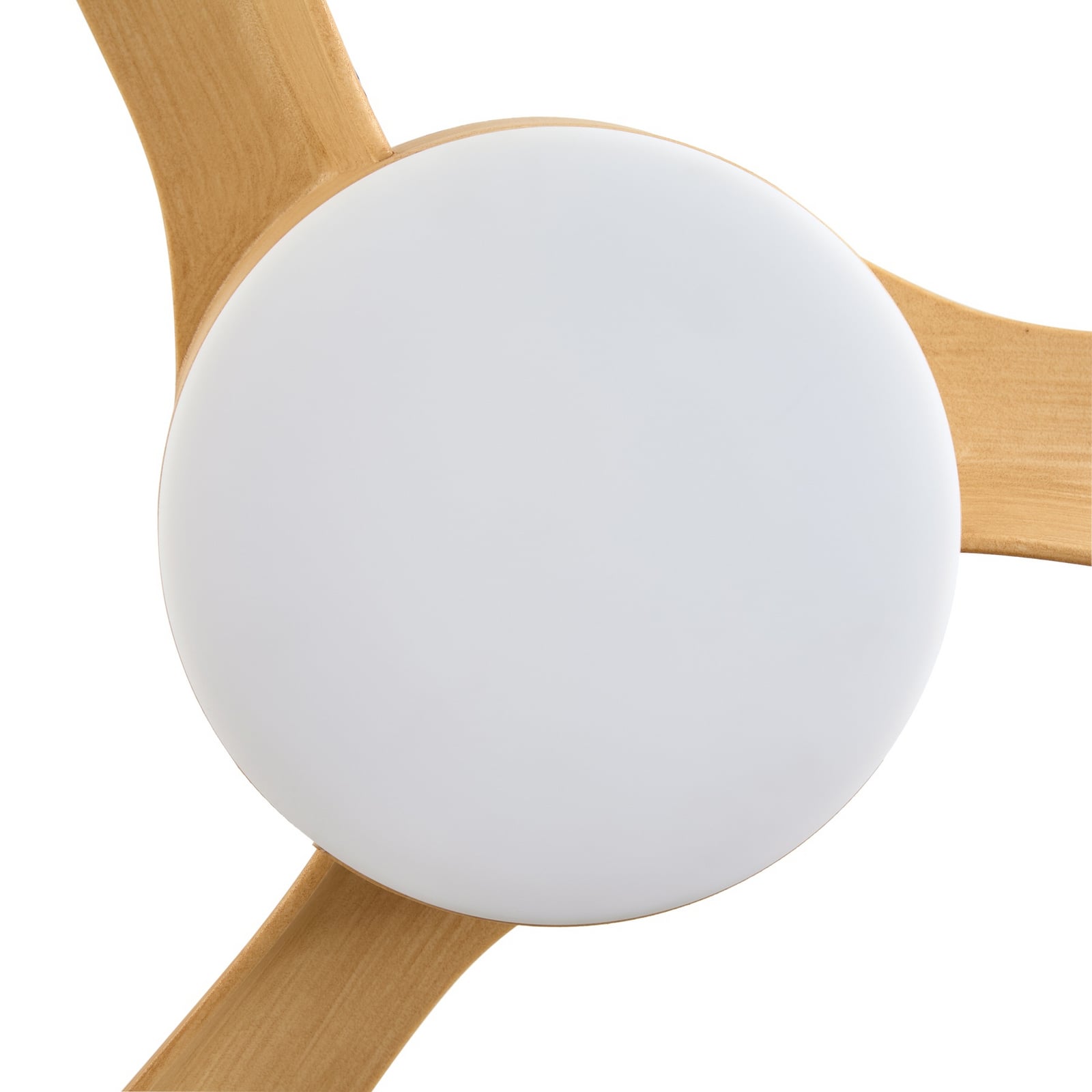 Airona LED-Deckenventilator, weiß/holz, DC, leise - Lucande