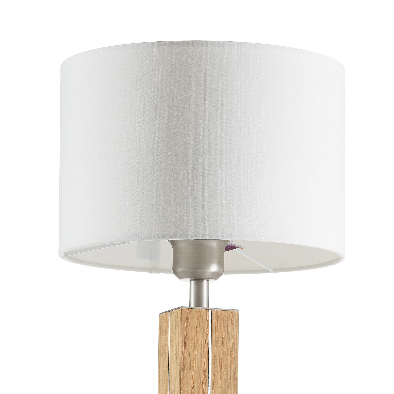 HerzBlut Dana lampa stołowa z drewnianą stopą dąb