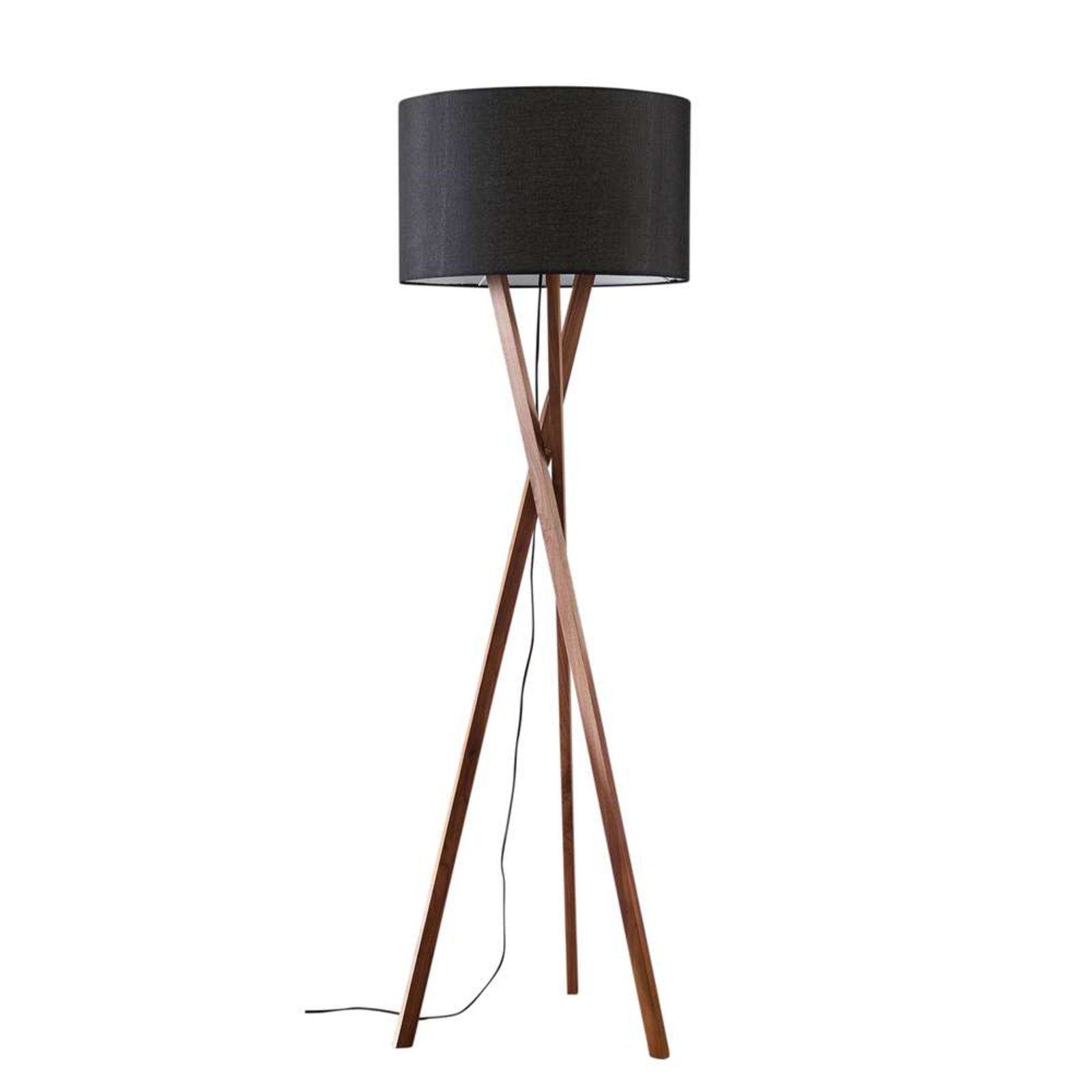 Auriane Golvlampa Black/Walnut - Lucande