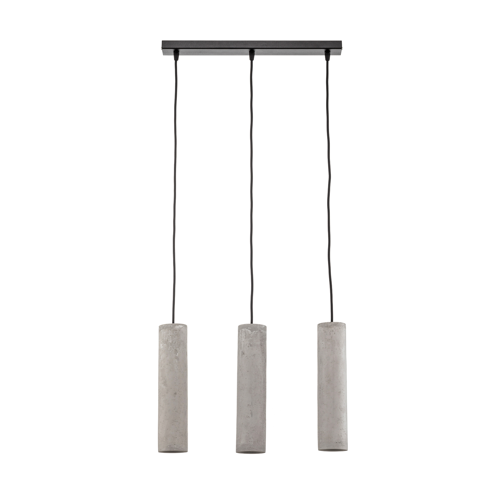 Viseća cijevna svjetiljka od betona, tri sijalice