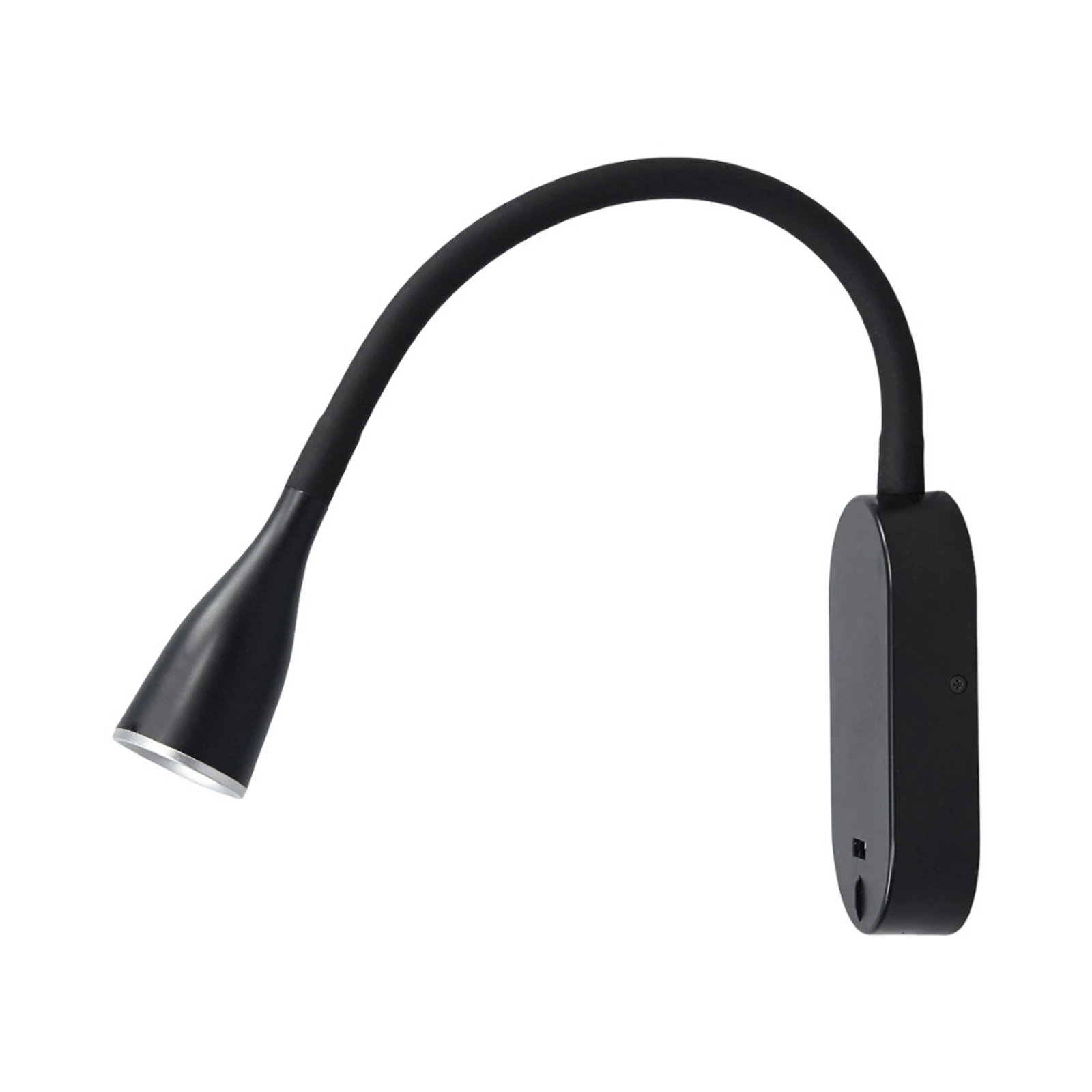 Lindby LED-Wandlampe Enna, 34 cm, schwarz, Schalter, USB