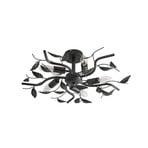 Yos ceiling light, 58 cm, 5-bulb, black and gold, E14 - Lindby
