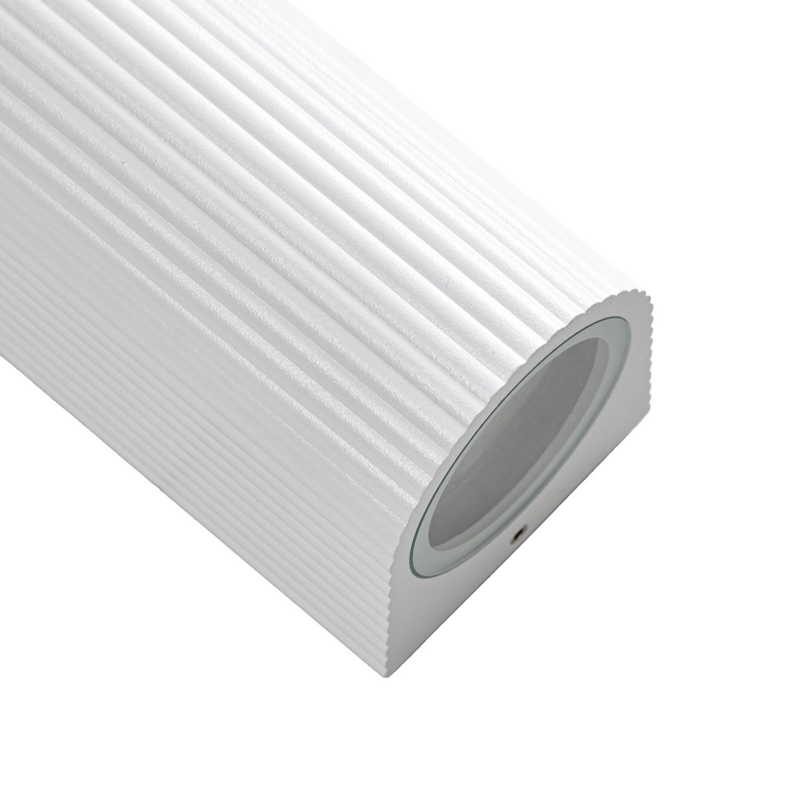 Lindby ulkoseinävalaisin Aluvo, valkoinen, 16 cm, IP65, aallotettu