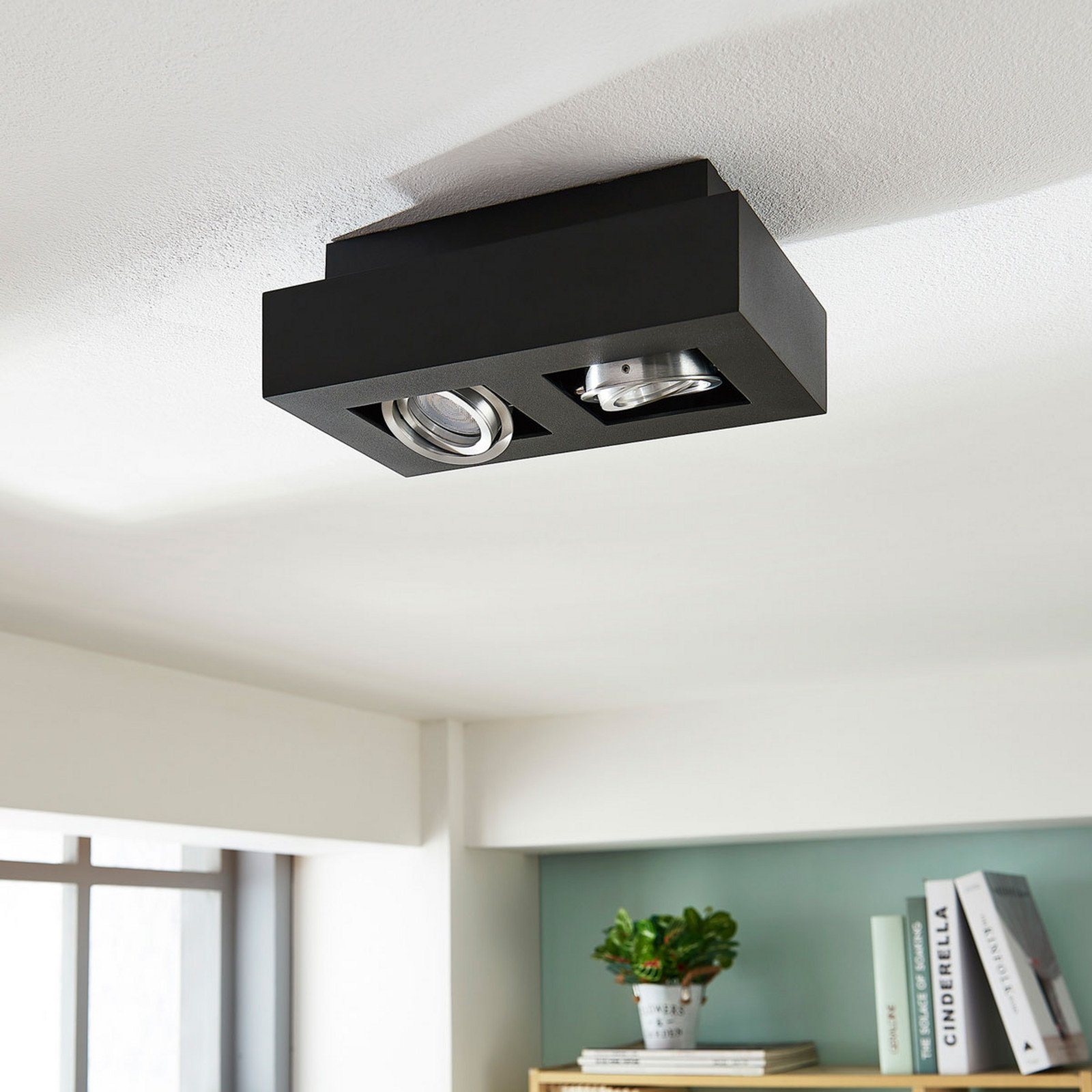 Spot Arcchio Vince 25 cm negru metal GU10 - Hol - modern - Aluminiu